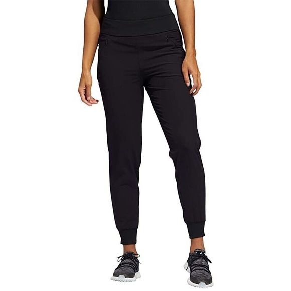 adidas GK2391 Women’s Sz Medium Black Stretch Woven Golf Jogger Pants - Picture 1 of 12